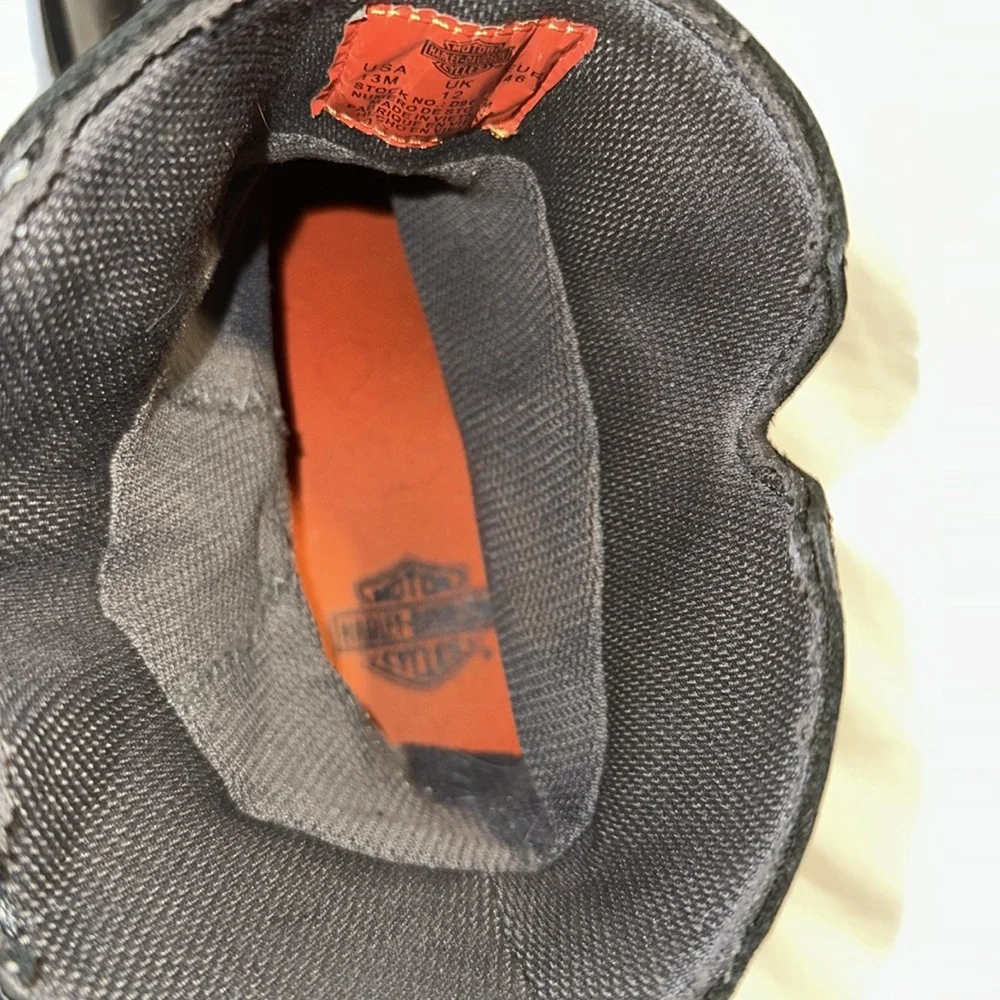 Harley Davidson Moto Riding Inner Zip Boot Size 13 M - Picture 15 of 16